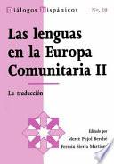 libro Las Lenguas En La Europa Comunitaria Ii
